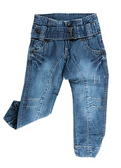 Image showing blue denim trousers