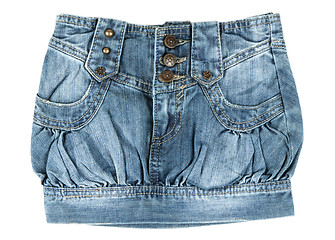 Image showing denim mini skirt