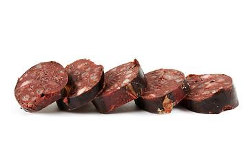 Image showing Blood sausage cut into slices