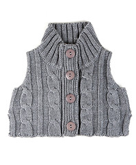 Image showing Grey knitted waistcoat