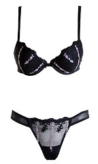 Image showing set of black lingerie