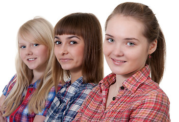 Image showing three beautiful young girl