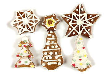 Image showing Christmas gingerbread cookies