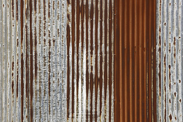 Image showing corrugated rusty iron