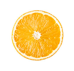 Image showing Perfect slice of orange isolated on white