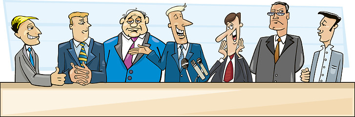 Image showing businessmen and politicians