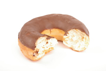 Image showing A donut that has been eating of