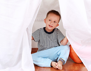 Image showing Adorable boy playing