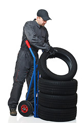 Image showing mechanic on duty