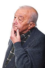 Image showing thinking old man