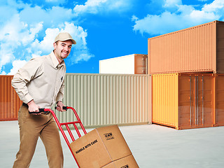 Image showing delivery man at work