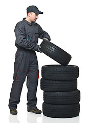 Image showing mechanic on duty