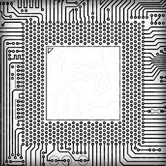 Image showing Circuit board square frame