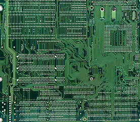 Image showing Technological industrial abstract background in green color