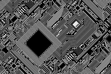 Image showing Graphic industrial circuit board black background