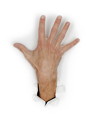 Image showing Hand with fingers spread