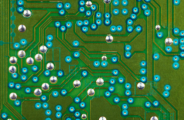 Image showing Electronic circuit close-up - technological background