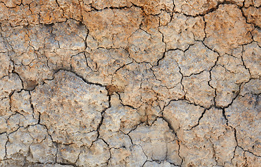 Image showing Clay cracked earth - natural background