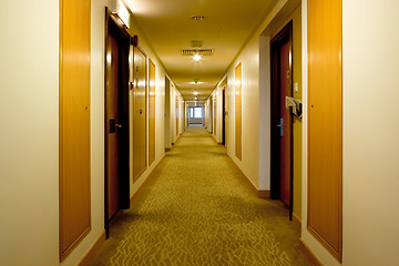 Image showing Carpeted corridor