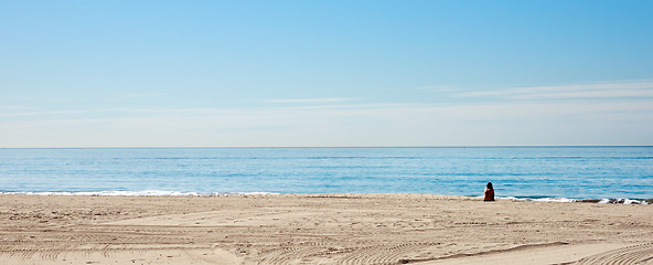 Image showing alone on the beach