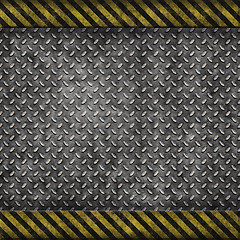 Image showing old metal hazard background