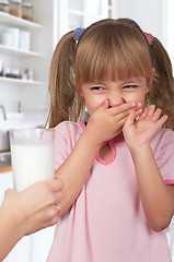 Image showing Girl with milk