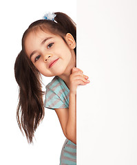 Image showing Girl with white board