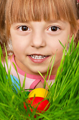 Image showing Easter eggs hunt