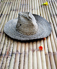 Image showing Old straw hat