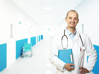 Image showing smiling young doctor