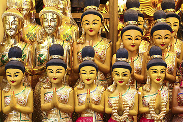 Image showing golden asian sculpture