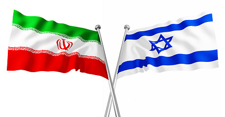 Image showing israel and iran flag