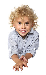 Image showing blonde kid portrait 