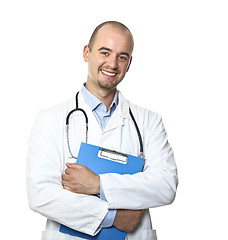 Image showing smiling young doctor