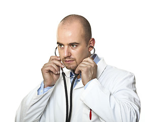 Image showing doctor use  stethoscope