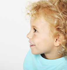 Image showing blonde kid portrait