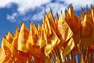 Image showing buddhist flags