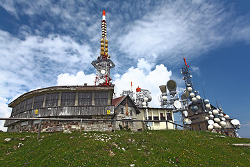 Image showing antenna tv station on mountain