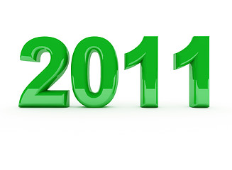 Image showing green 2011 new year