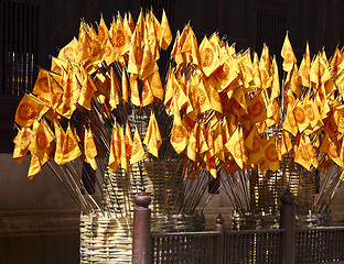 Image showing buddhist flags