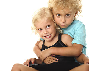 Image showing blonde kids portrait