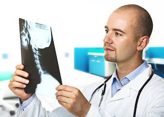 Image showing young doctor with xray