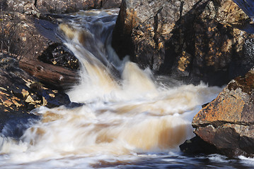 Image showing waterfall in north Russia; âîäîïàä