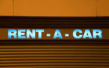 Image showing rental car sign