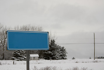 Image showing Blank Road Sign