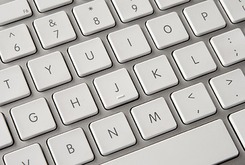 Image showing Modern white computer keyboard