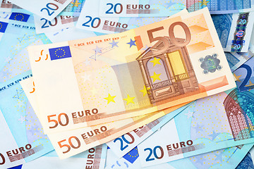 Image showing Euro banknotes