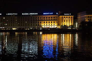 Image showing Geneva by night