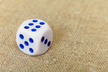Image showing Dice on canvas