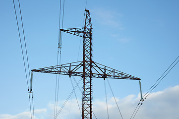 Image showing Metal power lines